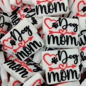 Dog Mom Silicone Focal Bead