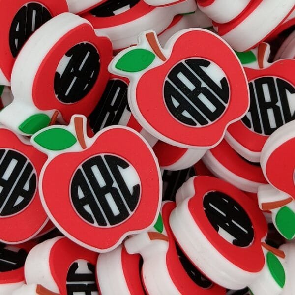 ABC Apple Silicone Focal Bead