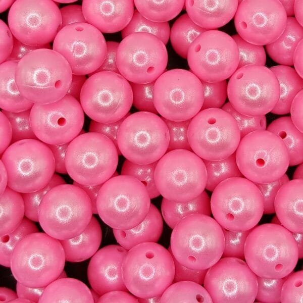 15mm Opal Silicone Bead, Pink-K16