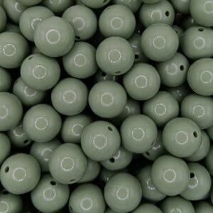 15mm Liquid Silicone Bead, Moss Green