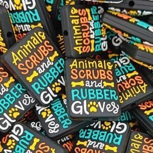 Animals, Scrubs, Rubber Gloves Silicone Focal Bead
