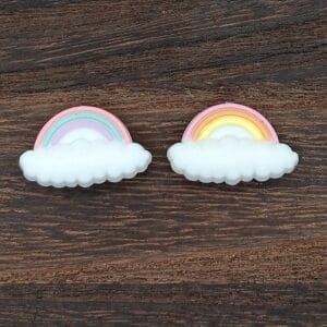Cloud Rainbow Silicone Focal Bead