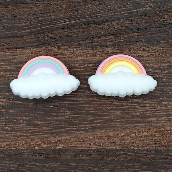 Cloud Rainbow Silicone Focal Bead