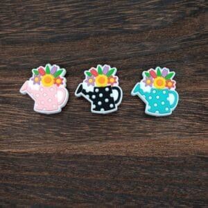 Watering Can Silicone Focal Bead, Assorted Colors