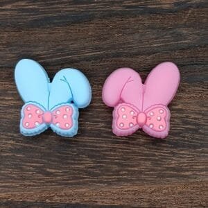 Bunny Ears Silicone Focal Bead, Assorted Colors