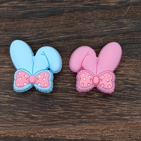 Bunny Ears Silicone Focal Bead, Assorted Colors