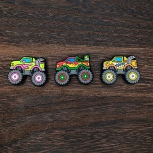 Monster Truck Silicone Focal Bead, Assorted Colors