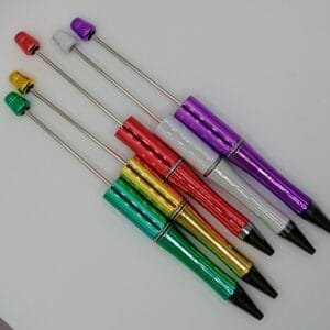 Beadable Chrome Pens, Assorted Colors