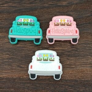 Hello Spring Truck Silicone Focal Bead, Assorted Colors