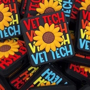 Sunflower Vet Tech Soft PVC Focal Bead