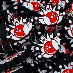 Bowling Silicone Focal Bead