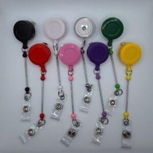 Beadable Badge Reels, Assorted Colors