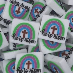 He is Risen Silicone Focal Bead