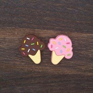 Ice Cream Silicone Focal Bead, Assorted Colors