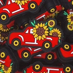 Sunflower Truck Silicone Focal Bead