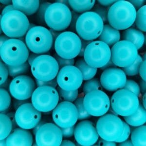 15mm Silicone Bead, Emerald Green