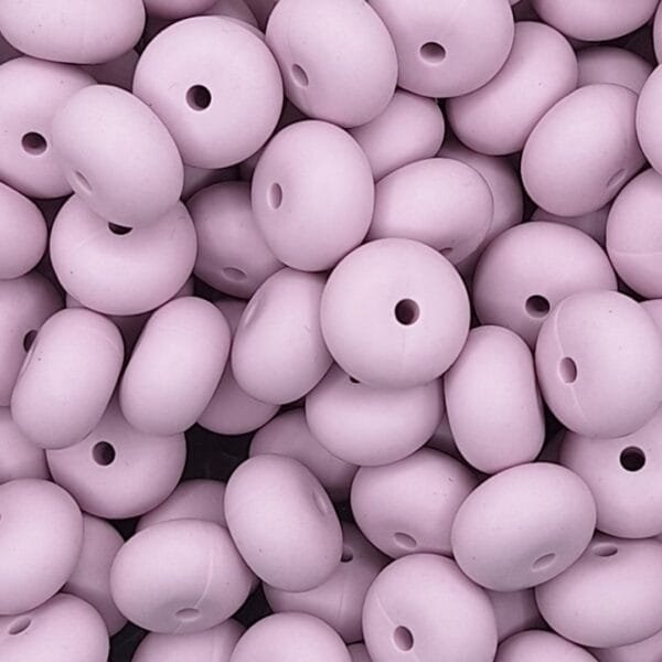 14mm Silicone Abacus Beads, Lilac