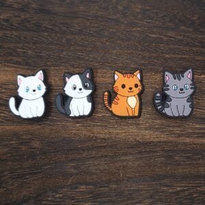 Kitty Cat Silicone Focal Bead, Assorted Colors