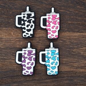 Cow Print Tumbler Focal Bead, Choice of Color