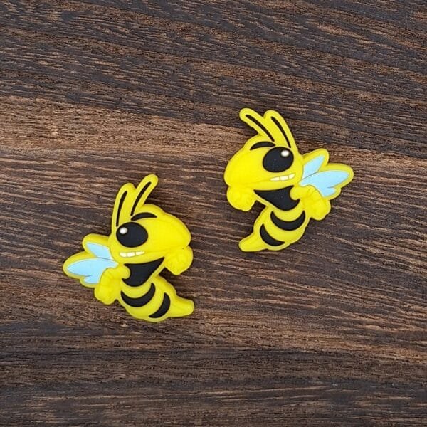 Yellow Jacket Silicone Focal Bead
