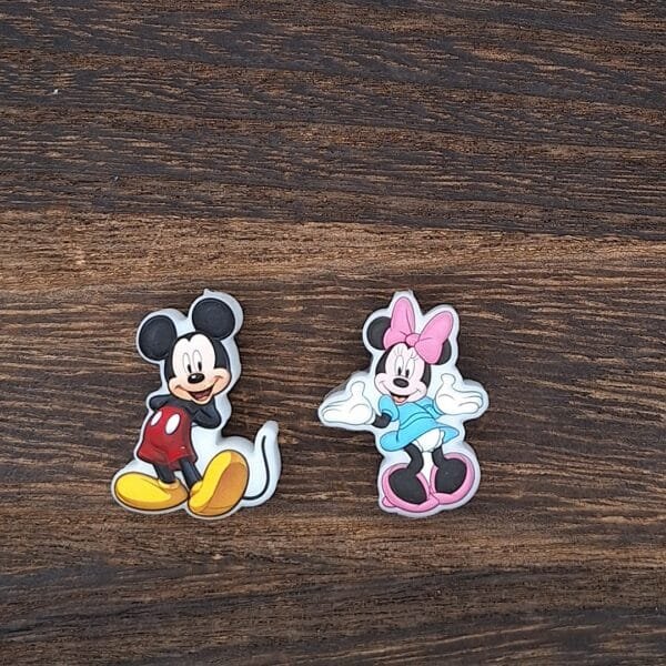 Screenprint Shaped Mouse Silicone Focal Bead