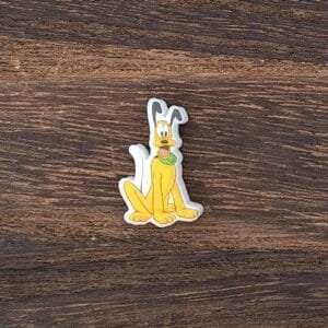 Screenprint Shaped Dog Silicone Focal Bead