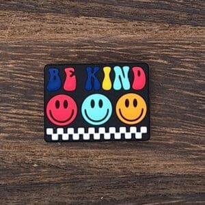 Be Kind Smiley Silicone Focal Bead