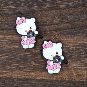 Sweet Kitty with Camera Soft PVC Focal Bead