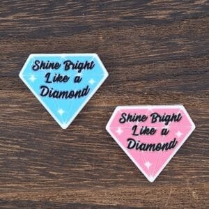 Shine bright like a diamond Silicone Focal Bead, Custom Collab