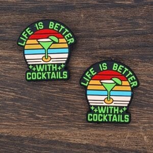 Life is better with Cocktails Silicone Focal Bead