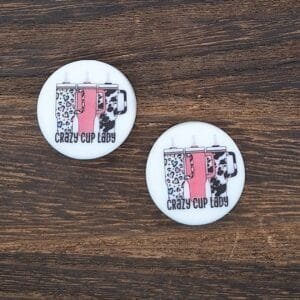 Crazy Cup Lady Silicone Focal Bead