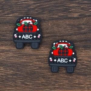 ABC Apple Truck Silicone Focal Bead