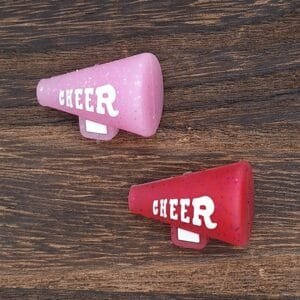3d Cheer Megaphone Silicone Focal Bead, Custom Collab, Choice of Color