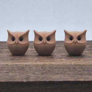 3D Ollie the Owl Silicone Focal Bead