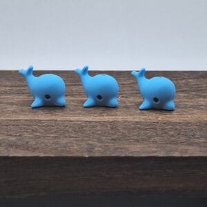 3D Finn the Dolphin Silicone Focal Bead