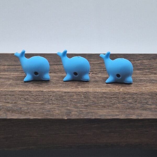 3D Finn the Dolphin Silicone Focal Bead