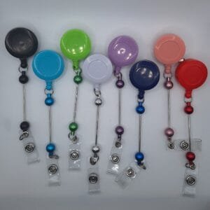 Premium Beadable Badge Reels, Choice of Color
