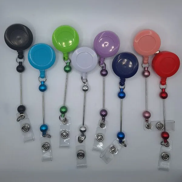 Premium Beadable Badge Reels, Choice of Color