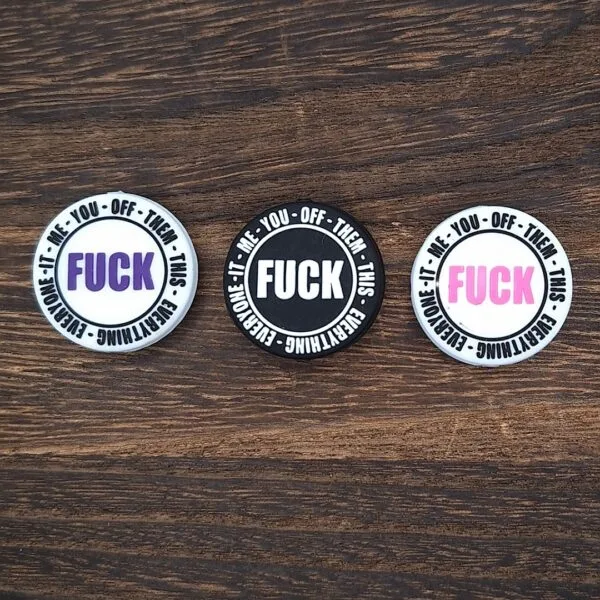 Fuc* Everything Silicone Focal Bead, Choice of Color