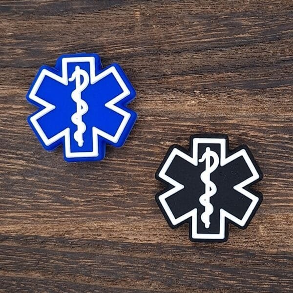 Star of Life Silicone Focal Bead, Assorted Colors
