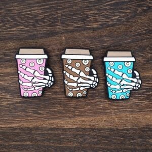Skeleton Hand Coffee Cup Silicone Focal Bead
