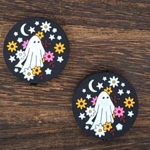 Floral Ghost Silicone Focal Bead