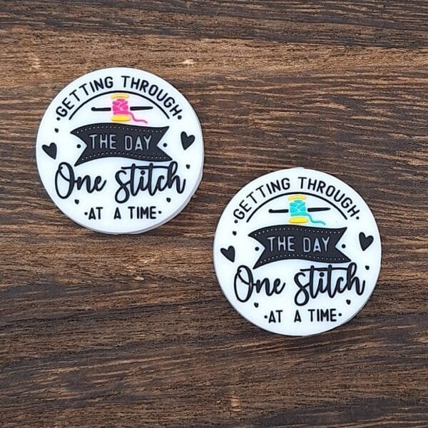 One Stitch at a Time Silicone Focal Bead Custom Collab