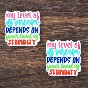 My level of sarcasm Silicone Focal Bead