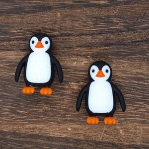 3d Patty the Penguin Silicone Focal Bead
