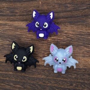 3D Betsy the Bat Silicone Focal Bead, Choice of Color