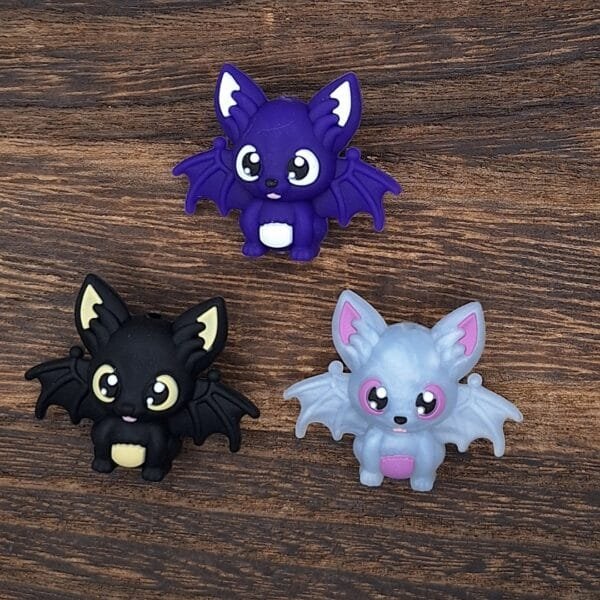 3D Betsy the Bat Silicone Focal Bead, Choice of Color