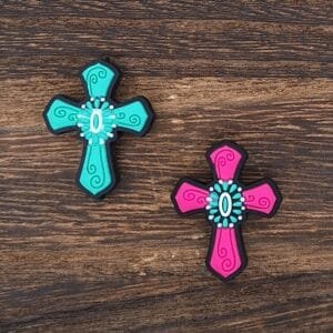 Conch Cross Silicone Focal Bead, Choice of Color