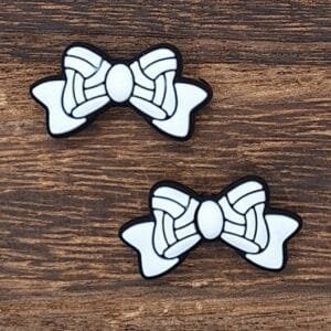 Volleyball Bow Silicone Focal Bead