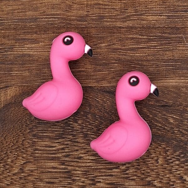3d Flamingo Silicone Focal Bead